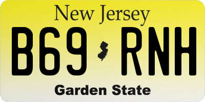 NJ license plate B69RNH