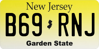 NJ license plate B69RNJ