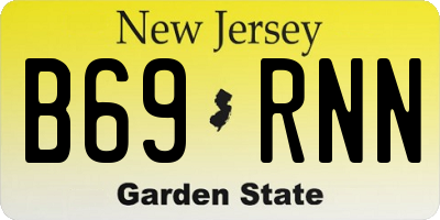 NJ license plate B69RNN