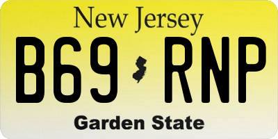 NJ license plate B69RNP