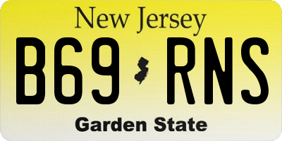 NJ license plate B69RNS