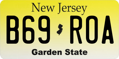 NJ license plate B69ROA