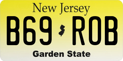 NJ license plate B69ROB