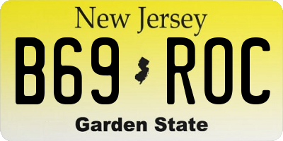 NJ license plate B69ROC