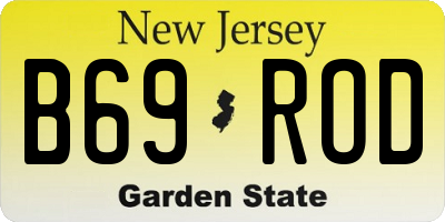 NJ license plate B69ROD