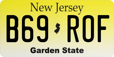 NJ license plate B69ROF