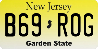 NJ license plate B69ROG