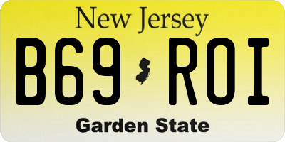 NJ license plate B69ROI