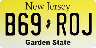 NJ license plate B69ROJ