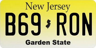 NJ license plate B69RON