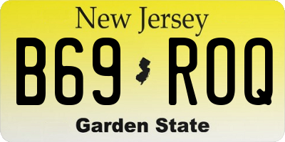 NJ license plate B69ROQ
