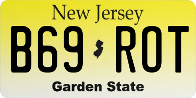 NJ license plate B69ROT
