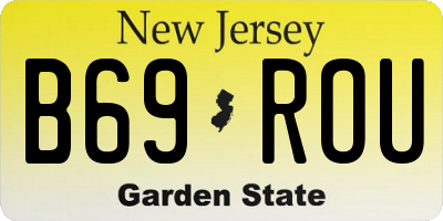NJ license plate B69ROU