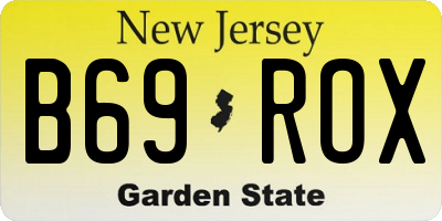 NJ license plate B69ROX
