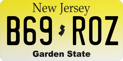 NJ license plate B69ROZ