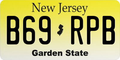 NJ license plate B69RPB