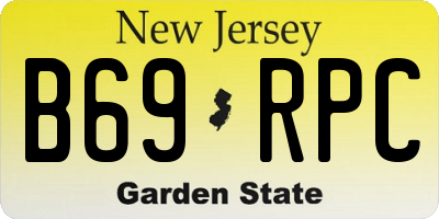 NJ license plate B69RPC