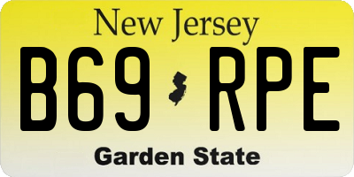 NJ license plate B69RPE