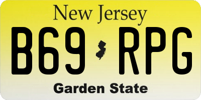 NJ license plate B69RPG