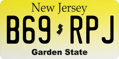 NJ license plate B69RPJ