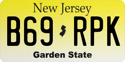 NJ license plate B69RPK