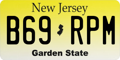 NJ license plate B69RPM