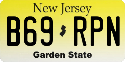 NJ license plate B69RPN