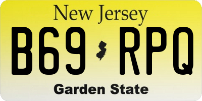 NJ license plate B69RPQ