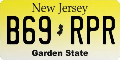 NJ license plate B69RPR