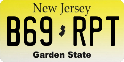 NJ license plate B69RPT