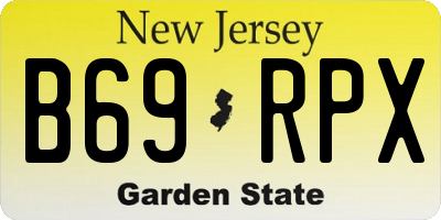 NJ license plate B69RPX