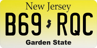NJ license plate B69RQC