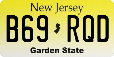 NJ license plate B69RQD