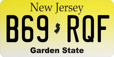 NJ license plate B69RQF