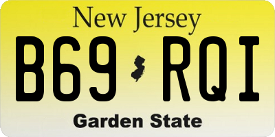 NJ license plate B69RQI