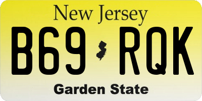 NJ license plate B69RQK
