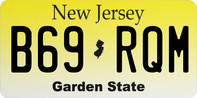 NJ license plate B69RQM