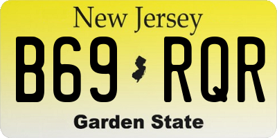 NJ license plate B69RQR