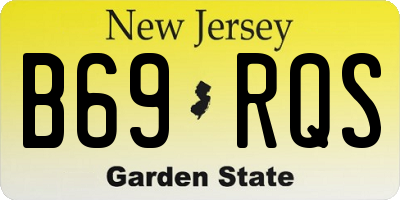 NJ license plate B69RQS