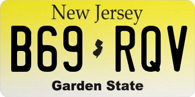 NJ license plate B69RQV