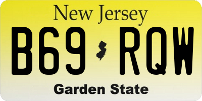 NJ license plate B69RQW