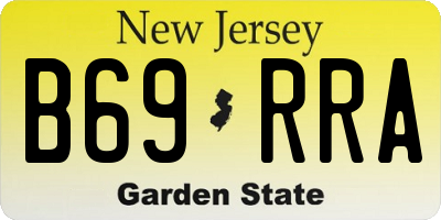 NJ license plate B69RRA