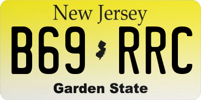 NJ license plate B69RRC