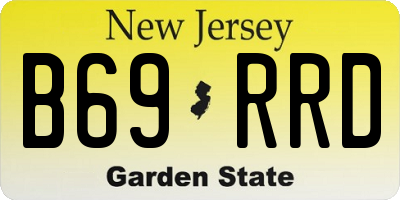 NJ license plate B69RRD