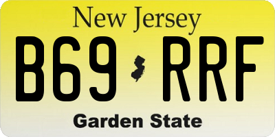 NJ license plate B69RRF