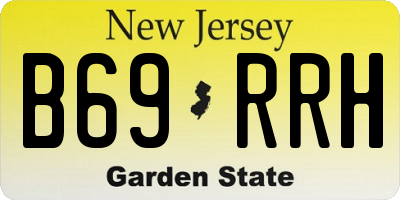 NJ license plate B69RRH