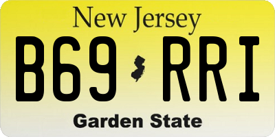 NJ license plate B69RRI