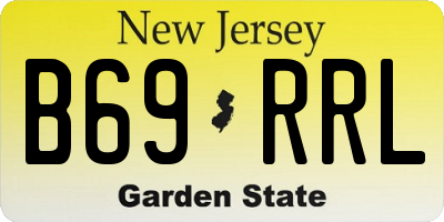 NJ license plate B69RRL