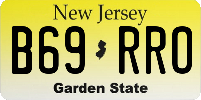 NJ license plate B69RRO