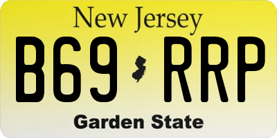 NJ license plate B69RRP